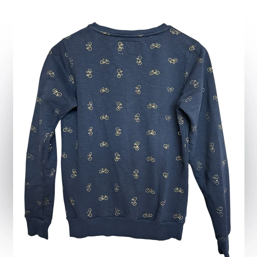 BRUGGE Novelty Bicycle Funky Sweatshirt Blue Size XS - Picture 6 of 8